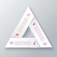 cirkel triangel infografik. företag begrepp med tre alternativ, delar, steg eller processer. vektor