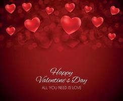 Valentinstag Herz Liebe und Gefühle Hintergrunddesign. Vektor-Illustration vektor