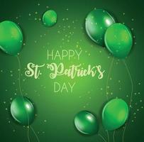 Happy Saint Patricks Day Hintergrund mit Ballons. Vektor-Illustration vektor