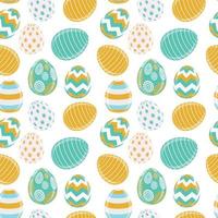 glad påsk söt bakgrund med ägg. vektor illustration