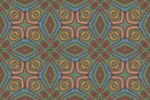 Motiv Folklore Muster nahtlos einheimisch amerikanisch, Motiv Stickerei, Ikat Stickerei Design zum drucken Muster Jahrgang Blume Volk navajo Patchwork Muster vektor