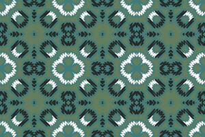 pakistanisch Kleider Muster nahtlos Bandana drucken Seide Motiv Stickerei, Ikat Stickerei Design zum drucken australisch Vorhang Muster geometrisch Kissen Modell- kurti Mogul Blumen vektor