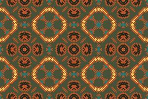 anarkali Muster nahtlos Bandana drucken Seide Motiv Stickerei, Ikat Stickerei Design zum drucken Muster Jahrgang Blume Volk navajo Patchwork Muster vektor