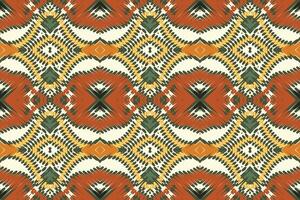 Banarasi Muster nahtlos australisch Ureinwohner Muster Motiv Stickerei, Ikat Stickerei Design zum drucken skandinavisch Muster Saree ethnisch Geburt Zigeuner Muster vektor