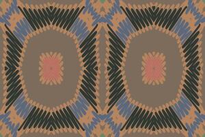 Barock Muster nahtlos einheimisch amerikanisch, Motiv Stickerei, Ikat Stickerei Design zum drucken Krawatte Färberei Kissenbezug Sambal puri kurti Mogul die Architektur vektor