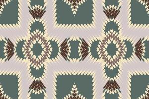 Barock Muster nahtlos skandinavisch Muster Motiv Stickerei, Ikat Stickerei Design zum drucken Zahl Stammes- Tinte auf Stoff Patola Sari vektor