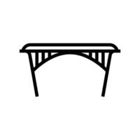 Bogen Brücke Linie Symbol Illustration vektor