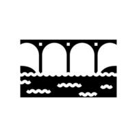 Viadukt Brücke Glyphe Symbol Illustration vektor