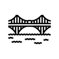 Ausleger Brücke Linie Symbol Illustration vektor