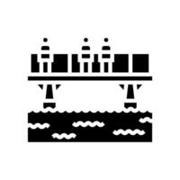 Steg Brücke Glyphe Symbol Illustration vektor