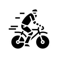 Fahrrad Alten Freizeit Glyphe Symbol Illustration vektor