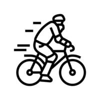 Fahrrad Alten Freizeit Linie Symbol Illustration vektor