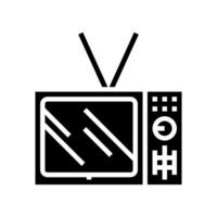 Fernseher Alten Freizeit Glyphe Symbol Illustration vektor