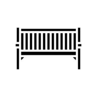 Bank draussen Möbel Glyphe Symbol Illustration vektor