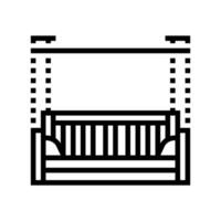 Veranda schwingen draussen Möbel Linie Symbol Illustration vektor