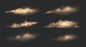 Staubwolken eingestellt vektor