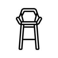 Bar Schemel draussen Möbel Linie Symbol Illustration vektor