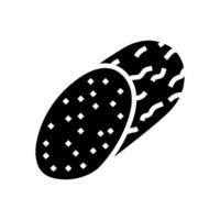 Salami Würstchen Fleisch Glyphe Symbol Illustration vektor