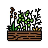 Kräuter städtisch Gartenarbeit Farbe Symbol Illustration vektor