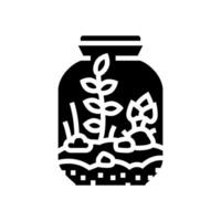 Terrarium städtisch Gartenarbeit Glyphe Symbol Illustration vektor