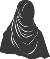 Silhouette Hijab Symbol schwarz Farbe nur vektor