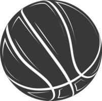 Silhouette Basketball Ball schwarz Farbe nur vektor