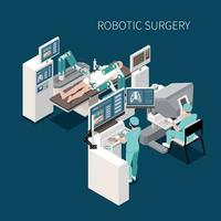 isometrische Zusammensetzung der Roboterchirurgie vektor