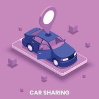 Carsharing-Konzept vektor