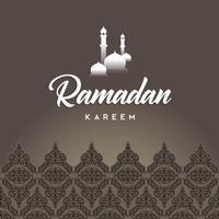 Ramadan Kareem Greeting Card und Hintergrund islamisch mit arabischem Muster vektor