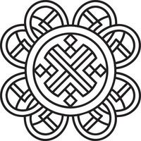 celtic prydnad logotyp ikon design svart och vit illustration vektor