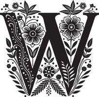 dekorativ Alphabet Illustration schwarz und Weiß Illustration vektor
