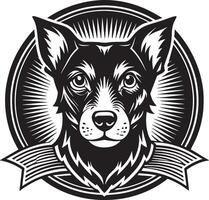 Hund und Haustier Logo Design Illustration isoliert auf Weiß Hintergrund vektor