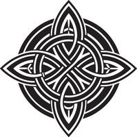 celtic prydnad ikon och logotyp illustration svart och vit vektor