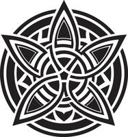 keltisch Ornament Logo Symbol Design schwarz und Weiß Illustration vektor