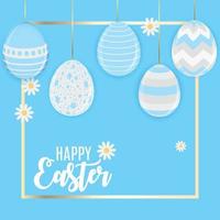 Frohe Ostern süßer Hintergrund mit Eiern. Vektor-Illustration vektor