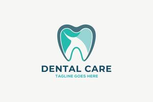 modern logotyp av en dental klinik vektor