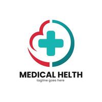 medicinsk logotyp hälsa ikon vect logotyp design vektor