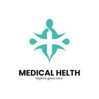 medicinsk logotyp hälsa ikon vect logotyp design vektor