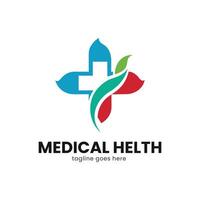 medicinsk logotyp hälsa ikon vect logotyp design vektor