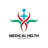 medicinsk logotyp hälsa ikon vect logotyp design vektor