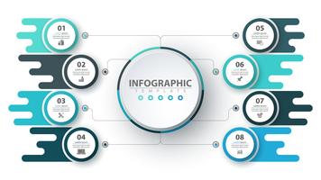 Business infographic. Papper origami mall. vektor