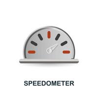 Tachometer Symbol. 3d Illustration von Messung Sammlung. kreativ Tachometer 3d Symbol zum Netz Design, Vorlagen, Infografiken und Mehr vektor