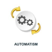 Automatismus Symbol. 3d Illustration von persönlich Produktivität Sammlung. kreativ Automatismus 3d Symbol zum Netz Design, Vorlagen, Infografiken und Mehr vektor