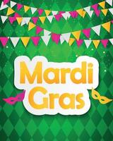 mardi gras broschyr template.celebration gratulationskort backround. vektor illustration