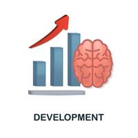 utveckling ikon. 3d illustration från hjärna process samling. kreativ utveckling 3d ikon för webb design, mallar, infographics och Mer vektor