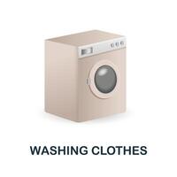Waschen Kleider Symbol. 3d Illustration von Reinigung Sammlung. kreativ Waschen Kleider 3d Symbol zum Netz Design, Vorlagen, Infografiken und Mehr vektor