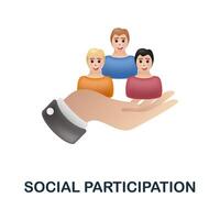 Sozial Beteiligung Symbol. 3d Illustration von Crowdfunding Sammlung. kreativ Sozial Beteiligung 3d Symbol zum Netz Design, Vorlagen, Infografiken und Mehr vektor