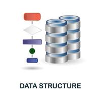 Daten Struktur Symbol. 3d Illustration von Daten Wissenschaft Sammlung. kreativ Daten Struktur 3d Symbol zum Netz Design, Vorlagen, Infografiken und Mehr vektor