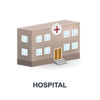 Krankenhaus Symbol. 3d Illustration von Gesundheit prüfen Sammlung. kreativ Krankenhaus 3d Symbol zum Netz Design, Vorlagen, Infografiken und Mehr vektor