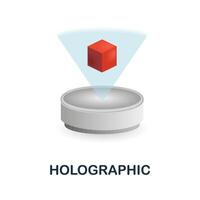 holographisch Symbol. 3d Illustration von Zukunft Technologie Sammlung. kreativ holographisch 3d Symbol zum Netz Design, Vorlagen, Infografiken und Mehr vektor